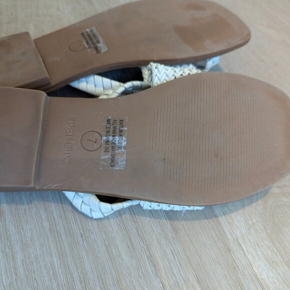 Steve Madden Kaitlin sandal braided knotted white upper slides - Picture 3 of 3